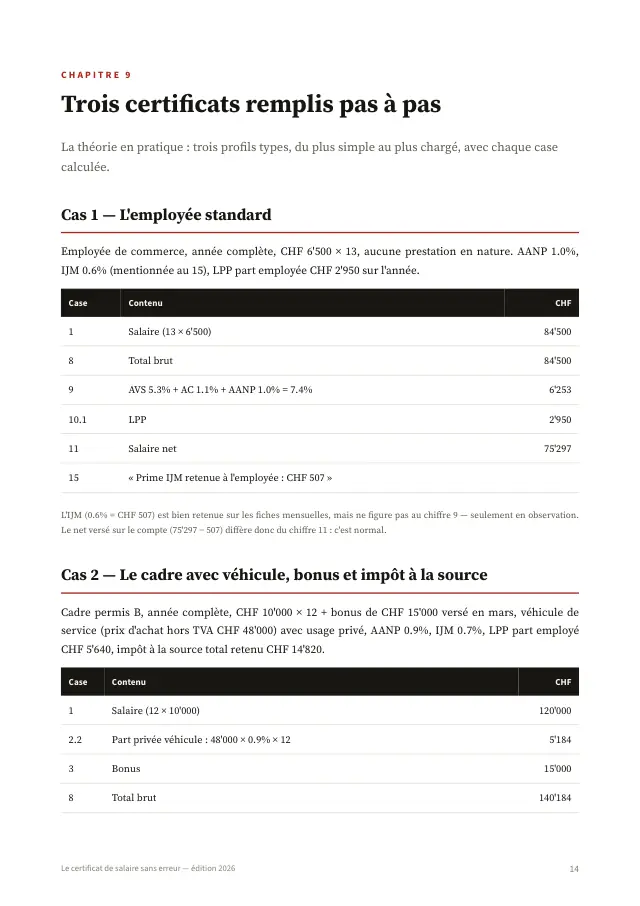Page intérieure — Le certificat de salaire sans erreur