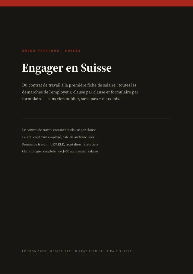 Couverture — Engager en Suisse