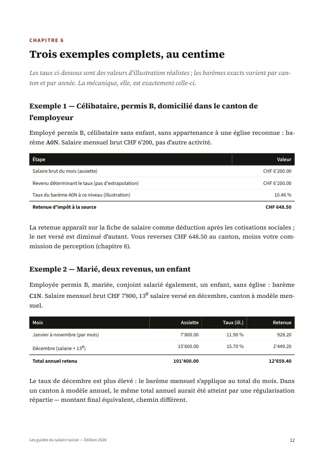 Page intérieure — L'impôt à la source sans stress