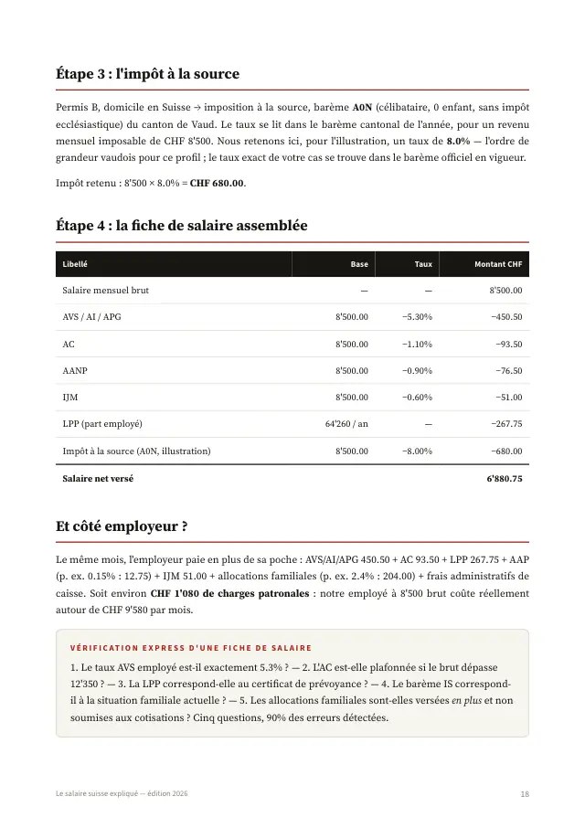 Page intérieure — Le salaire suisse expliqué